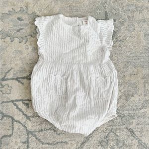 Silver thread baby romper